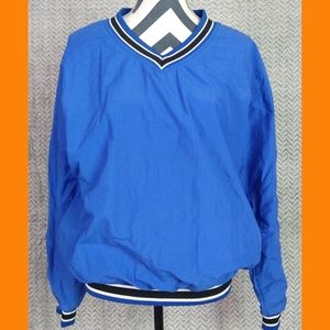 Royal blue pullover sports jacket windbreaker